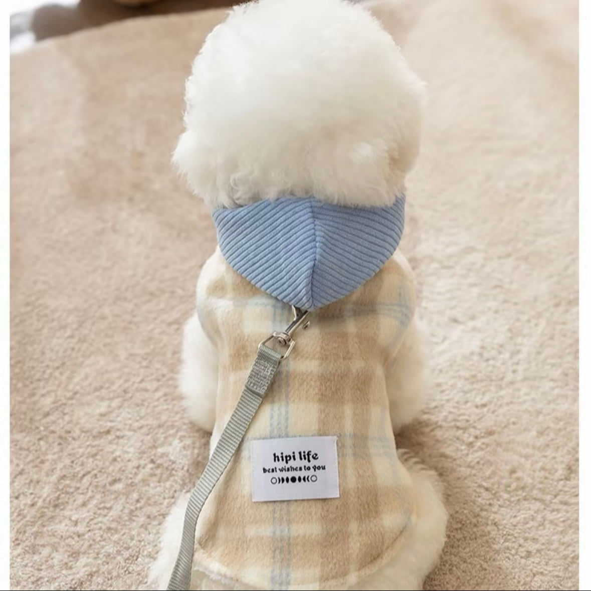 RoRo Plush Plaid Jacket for Dog - Perfect for Your Furry Friend