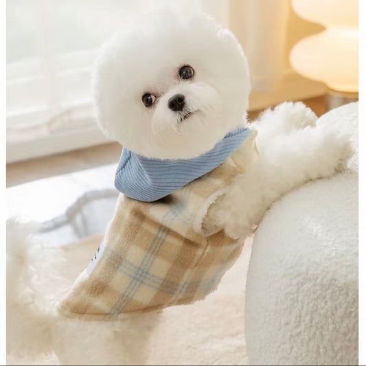 RoRo Plush Plaid Jacket for Dog - Perfect for Your Furry Friend